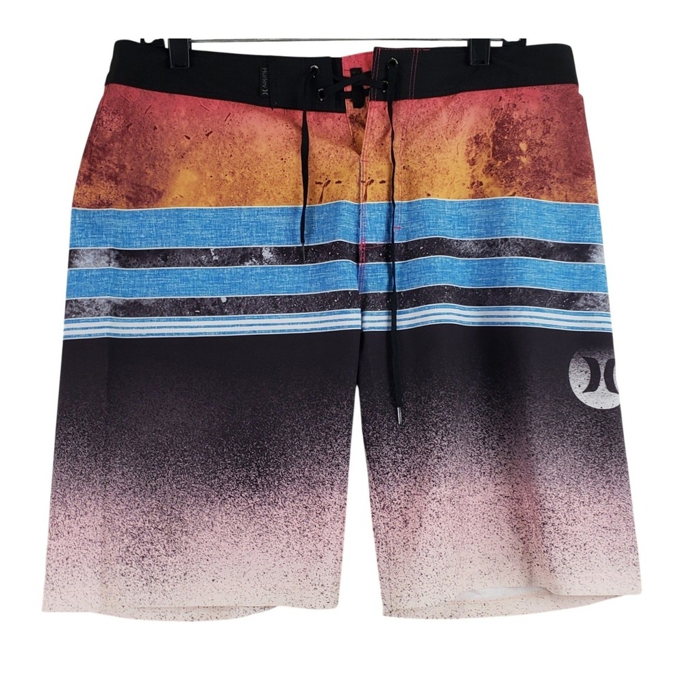 Hurley Phantom Board Shorts Mens 32 Multi Color Surf Beach Swim Trunks
